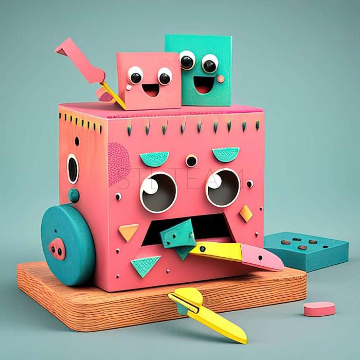 3D model Snipperclips  Cut it out together game (STL)